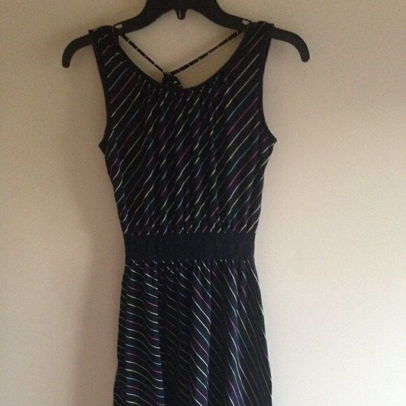 Old Navy XS tie back black dress - Picture 1 of 5